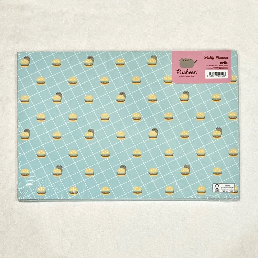 Pusheen Snacks Weekly Schedule Planner Stationary Desk Pad 2020 Kawaii Cat *NEW*
